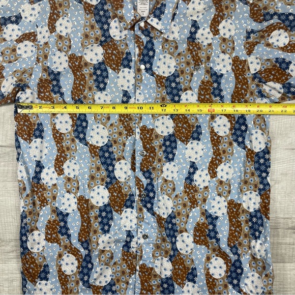 Patagonia Vintage Organic Cotton Button Down Short Sleeve Psycadellic 70s Style - Picture 4 of 8